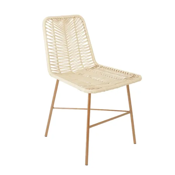 Silla de comedor Artesanal Tejida En Mimbre Plástico