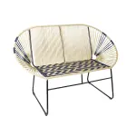 Sofá Silla Artesanal Tejido Mimbre Moderno